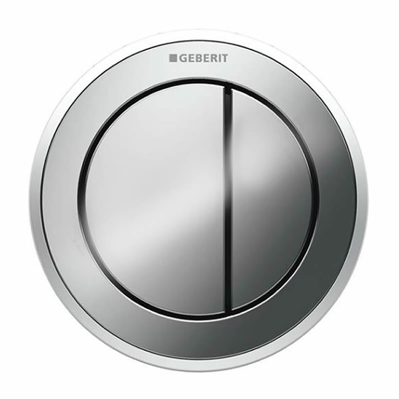 Geberit Type 10 pneumatic dual flush plate button matt chrome/gloss