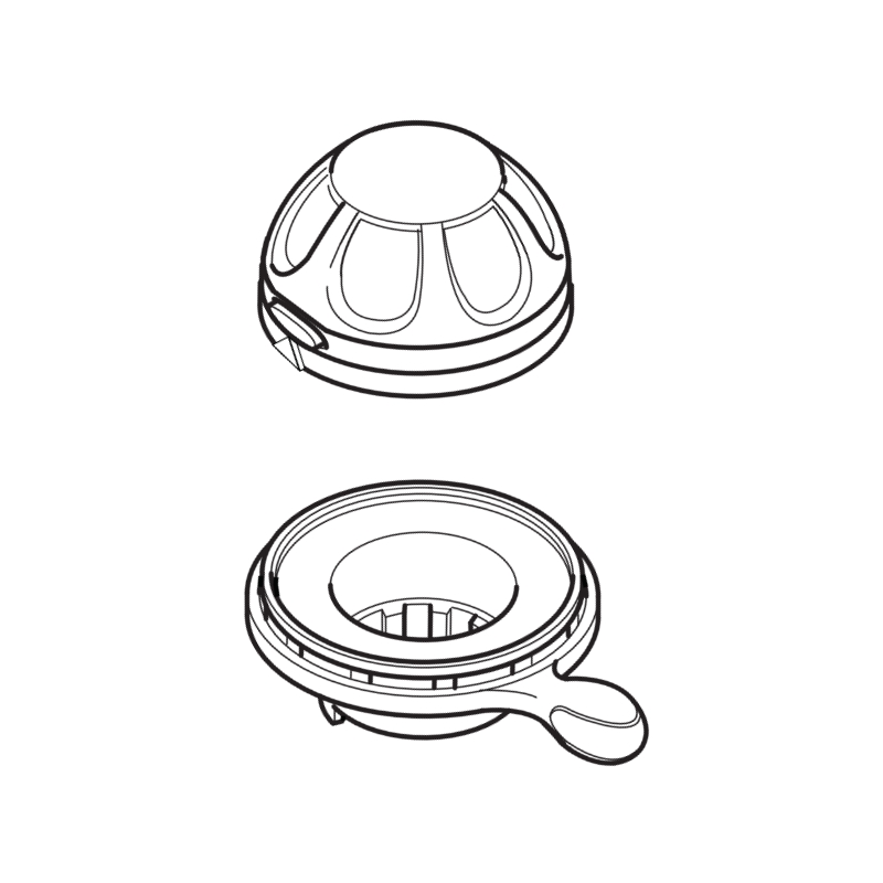Mira Temperature Knob/Flow Control Lever - Satin Chrome | Mira