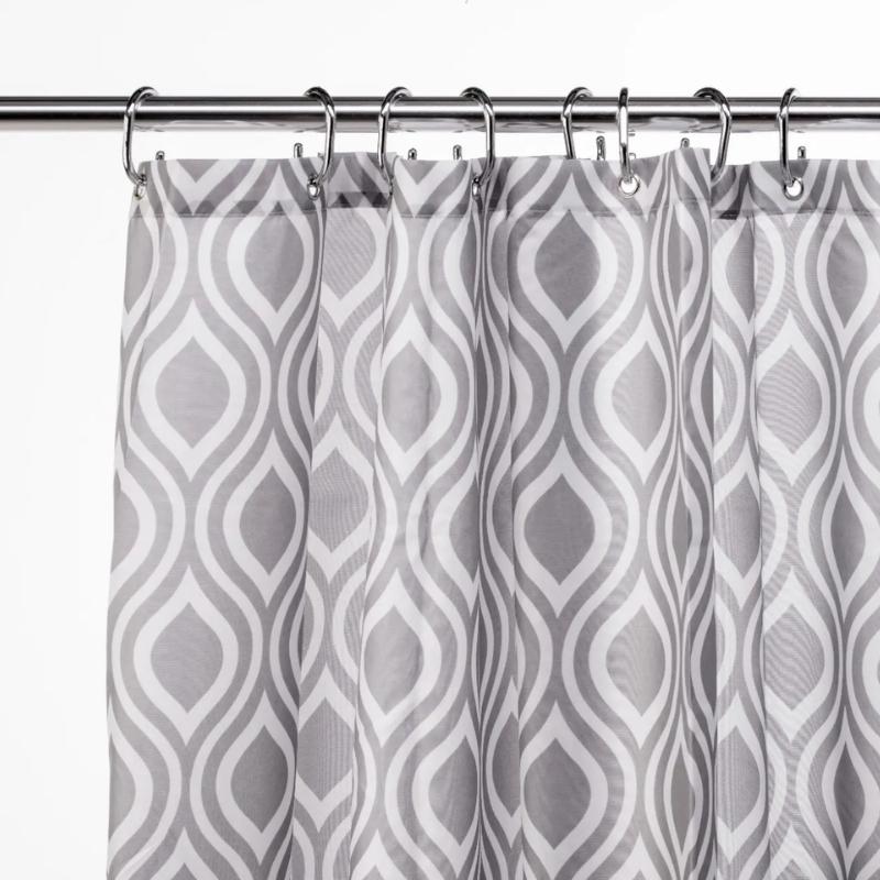 Croydex Grey Medallion Textile Shower Curtain | Croydex AF290231H ...
