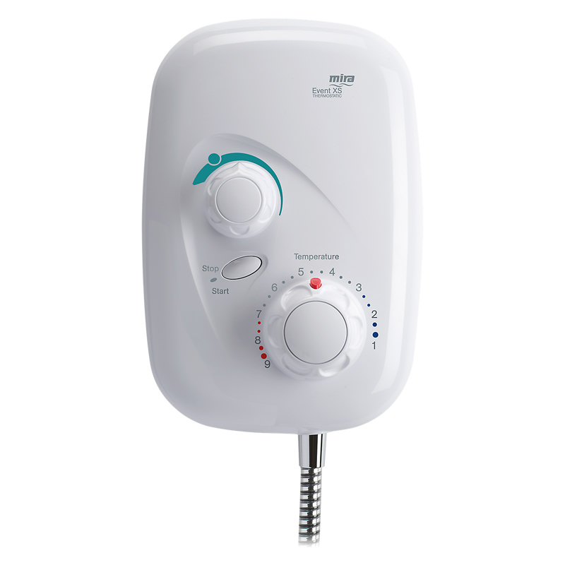 Mira Event XS Thermostatic Power Shower MK2 - White/Chrome