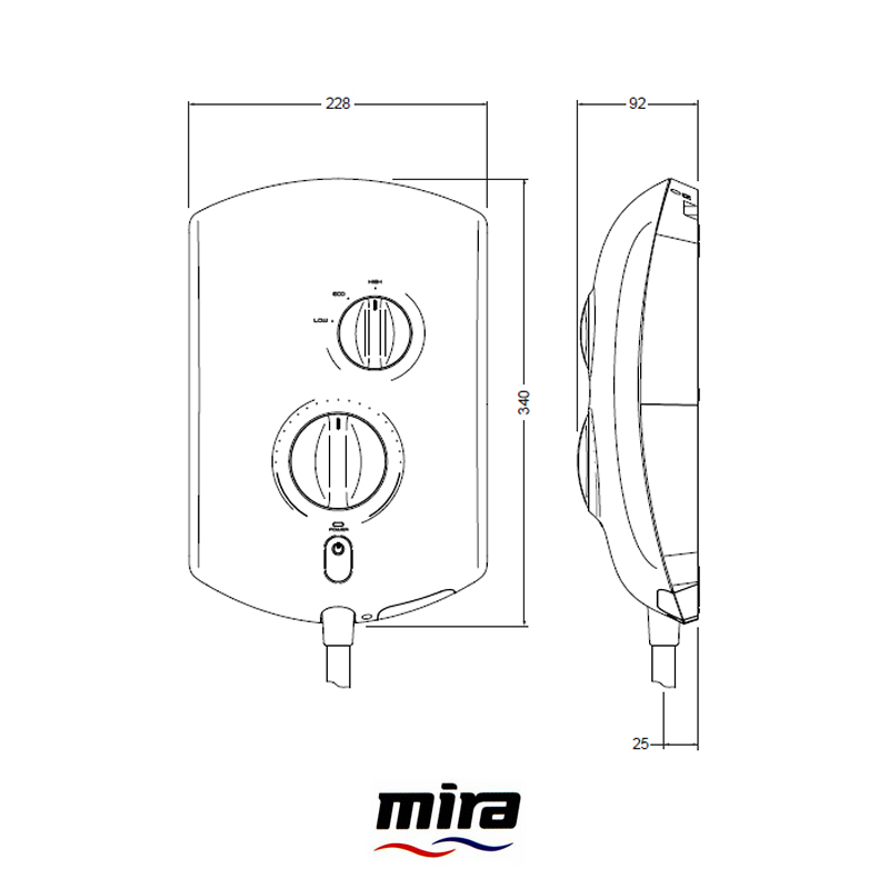Mira Jump Electric Shower 10.8kW White/Chrome Mira 1693.003