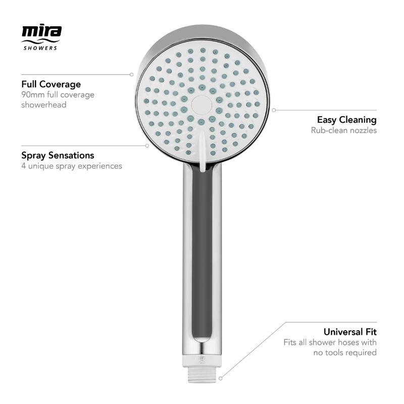 Mira Beat 4mode 9cm shower head Chrome Mira 2.1703.012 National