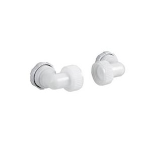 Aqualisa 15mm inlet elbows - White (Pair) (073120) - main image 1