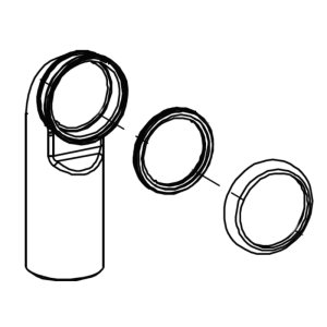90deg Soil Pipe 90mm for Slimline Frame (ABSP-20-0098) - main image 1