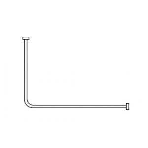 AKW L shaped Curtain Rail - 1800 x 820mm (24039) - main image 1