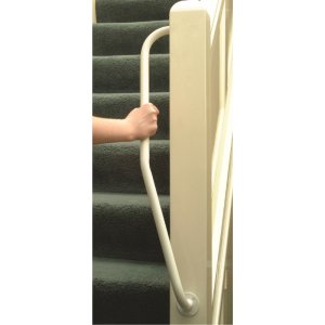 AKW White Powder Coated Steel Grab Rail - Right Handed (01745R) - main image 1
