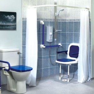 AKW White Shower Curtain - 1800 x 2000mm (24078) - main image 1