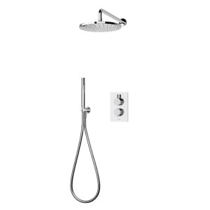 Aqualisa Dream Concealed Thermostatic Mixer Dual Outlet - Round - Chrome (DRMDCV2.HSFW.RND) - main image 1