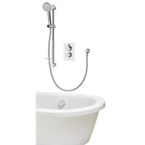 Aqualisa Dream Round Thermostatic Mixer Shower with Bath Fill - Chrome (DRMDCV2.ADBTX.RND) - main image 1