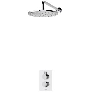 Aqualisa Dream Round Thermostatic Mixer Single Outlet with Wall Head - Chrome (DRMDCV1.FW.RND) - main image 1