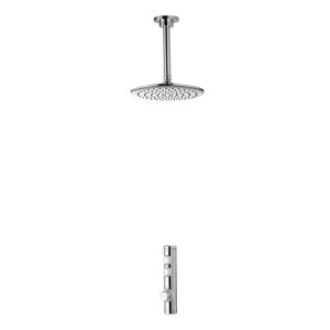 Aqualisa iSystem concealed digital shower with ceiling fixed shower head - HP/Combi (ISD.A1.BFC.21) - main image 1