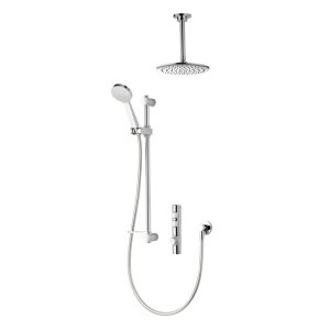 Aqualisa iSystem concealed digital shower digital with adj & ceiling fixed shower heads - HP/Combi (ISD.A1.BV.DVFC.21) - main image 1