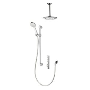 Aqualisa iSystem concealed digital shower with adj and ceiling fixed shower heads - gravity pumped (ISD.A2.BV.DVFC.21) - main image 1