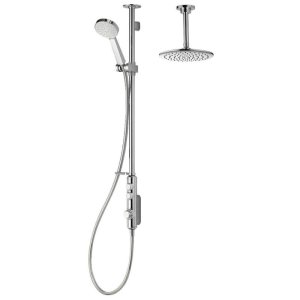 Aqualisa iSystem exposed digital shower with adj & ceiling fixed shower heads - gravity pumped (ISD.A2.EV.DVFC.21) - main image 1