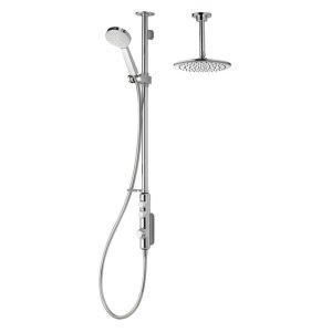 Aqualisa iSystem concealed digital shower with adjustable and ceiling fixed shower heads - Hp/Combi (ISD.A1.EV.DVFC.21) - main image 1