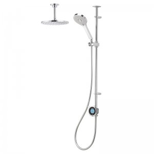 Aqualisa Optic Q Digital Smart Shower Exposed Dual with Ceiling Head - Gravity Pumped (OPQ.A2.EV.DVFC.20) - main image 1