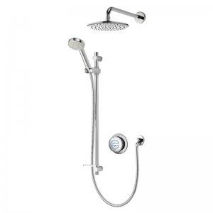 Aqualisa Quartz Concealed digital shower with adjustable & fixed wall shower heads - gravity pumped (QZD.A2.BV.DVFW.18) - main image 1