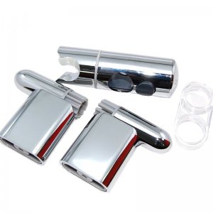 Aqualisa 22mm slimline kit (rail ends/clamp bracket) - chrome (298602) - main image 1