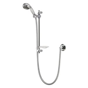 Aqualisa Turbostream Adjustable Shower Fittings Kit/Shower Rail Set - Chrome (99.20.01) - main image 1