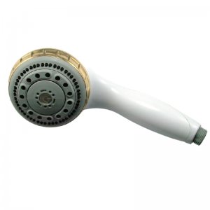 Aqualisa Turbostream handset - White/gold (215028) - main image 1