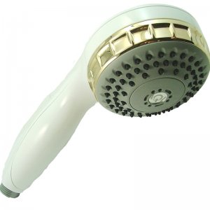 Aqualisa Varispray handset - White/gold (215022) - main image 1