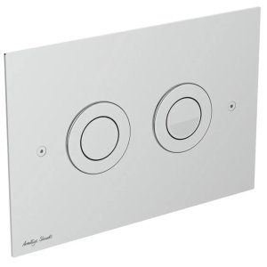 Armitage Shanks Septa Pro P1 Pneumatic Dual Flush Plate - Polished Stainless Steel (S0775MY) - main image 1
