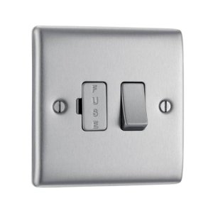 BG 13A Switched Fuse Spur - Brushed Steel (NBS50-01) - main image 1
