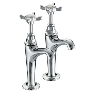 Bristan 1901 High Neck Pillar Taps - Chrome (N HNK C) - main image 1