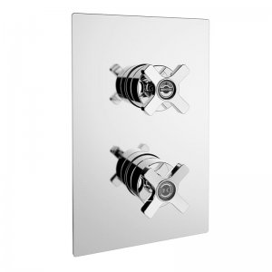 Bristan Art Deco recessed dual control shower valve with diverter (D2 SHCDIV C) - main image 1