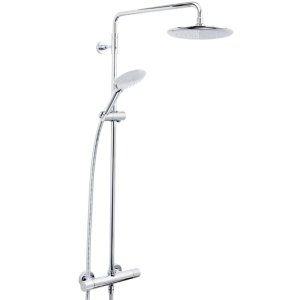 Bristan Carre Thermostatic Bar Shower With Rigid Riser (CR SHXDIVFF C) - main image 1