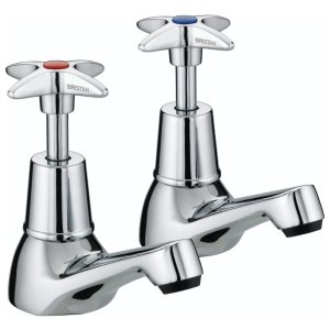 Bristan Cross Top Basin Taps - Chrome (VAX 1/2 C) - main image 1