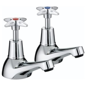 Bristan Cross Top Head Bath Taps - Chrome (VAX 3/4 C) - main image 1