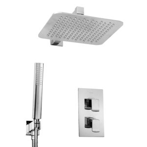 Bristan Descent Thermostatic Shower Pack With Fixed Head & Wall Outlet Handset (DESCENT SHWR PK2) - main image 1