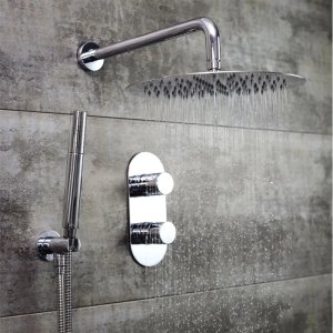 Bristan Exodus Shower Pack With Fixed Head - Chrome (EXODUS SHWR PK2) - main image 1