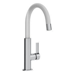 Bristan Melba Sink Mixer - Chrome/White (MLB SNK WHT) - main image 1