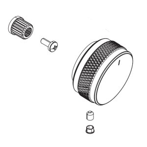 Bristan Molida Temperature Handle Assembly - Brussed Brass (0450-03-006 BB) - main image 1