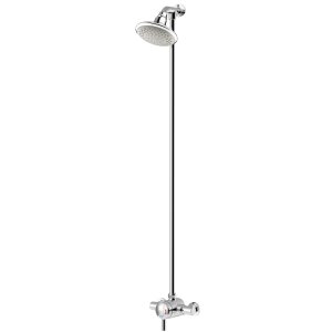 Bristan Opac Thermostatic Exposed Mini Shower Valve With Top Outlet Rigid Riser - Chrome (MINI2 TS1203 RR C) - main image 1