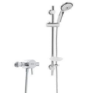 Bristan Prism Exposed Sequential Chrome Shower Valver & Adjustable Riser Kit (PM2 SQSHXAR C) - main image 1