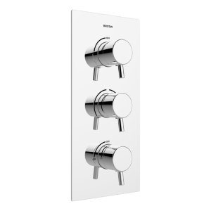 Bristan Prism Recessed Concealed Shower Valve With Twin Stopcocks - Chrome (PM2 SHC3STP C) - main image 1