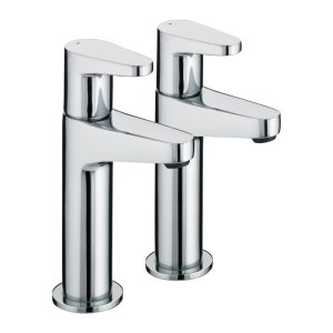 Bristan Quest High Neck Pillar Taps - Chrome (QST HNK C) - main image 1