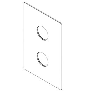 Bristan Recessed Concealing Plate - Brushed Brass (D282-016-B2 BB) - main image 1