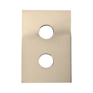 Bristan rectangular 2 control plate assembly unetched - gold (D282-016 G) - main image 1