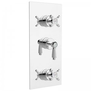 Bristan Renaissance 2 recessed dual control shower with twin stopcocks (RS2 SHC3STP) - main image 1