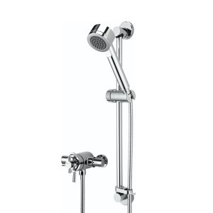 Bristan Rio Thermostatic Surface Mounted Shower Valve & Riser Rail - Chrome (RO2 SHXAR C) - main image 1