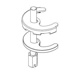 Bristan Rod Fixing Kit -M8x90mm (5Q0M0323NTBK3T) - main image 1