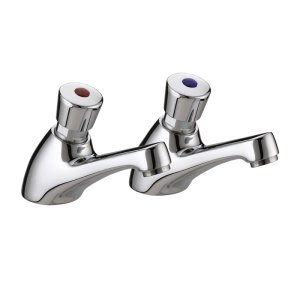 Bristan Timed Flow Basin Taps - Chrome (VA NC 1/2 C) - main image 1