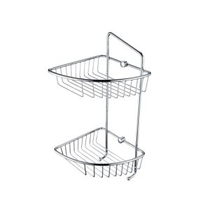 Bristan Two Tier Wall Fixed Wire Basket - Chrome (COMP BASK07 C) - main image 1