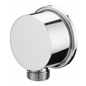 Bristan cylindrical 1/2" wall outlet assembly - chrome (WO4 C) - main image 1