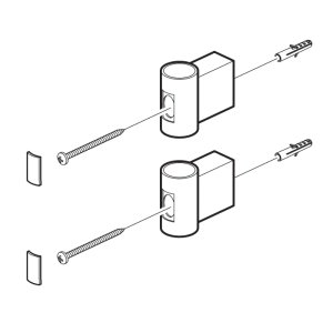 Bristan Smile wall bracket assembly - chrome (1406A0A) - main image 1