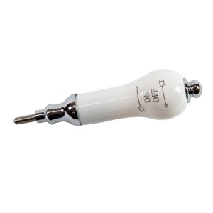 Burlington Ceramic On/Off Bottom Lever - White/Chrome (SP593) - main image 1